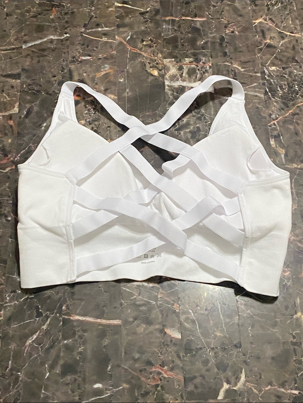 NVGTN White Strappy Sports Bra - Picture 7 of 8